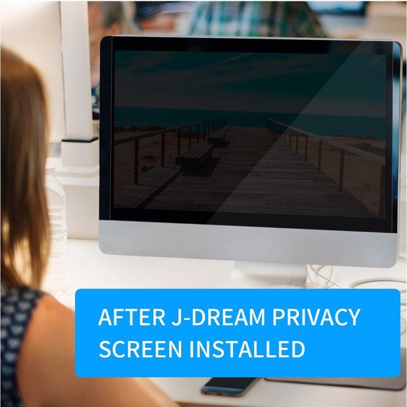 Anti Blue light Hanging Privacy Screen for Widescreen Monitors 25 In to 28 In. - Picture 3 of 9